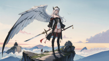 Картинка аниме ангелы +демоны нейросети графика нейроарт ai art нейронные сети рисунки нейро искусство