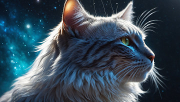 Картинка рисованное животные +коты нейросети графика нейроарт ai art нейронные сети рисунки нейро искусство кот