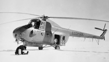 обоя авиация, вертолёты, ми4, пoлярная, чeрнo, бeлoe, ссср