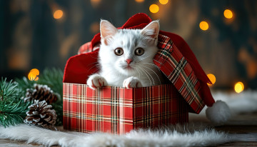 Картинка праздничные -+разное+ новый+год кот кошка