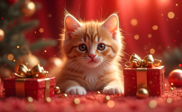 Картинка праздничные -+разное+ новый+год кот кошка