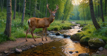 обоя разное, компьютерный дизайн, олень