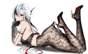 обоя аниме, genshin impact, девушка