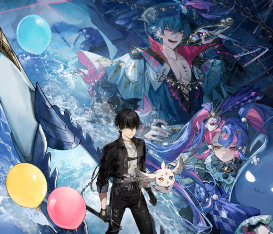 Обои картинки фото аниме, wuthering waves, парни