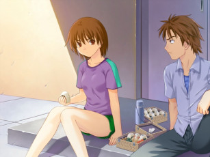 Картинка аниме promising to the blue sky