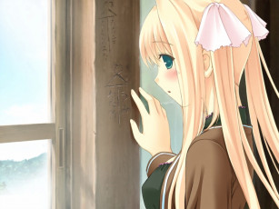 Картинка аниме promising to the blue sky