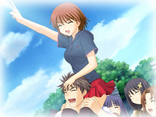 Картинка аниме promising to the blue sky