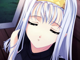 Картинка аниме silvery white