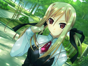 обоя аниме, silvery, white