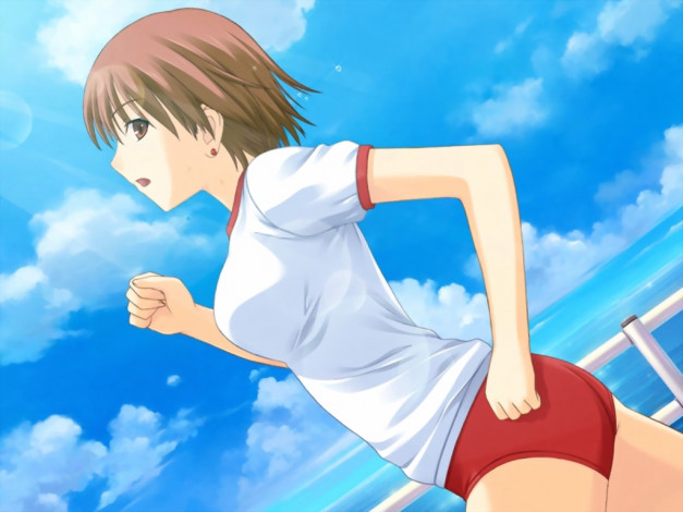 Обои картинки фото аниме, promising, to, the, blue, sky