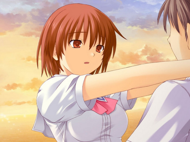 Обои картинки фото аниме, promising, to, the, blue, sky