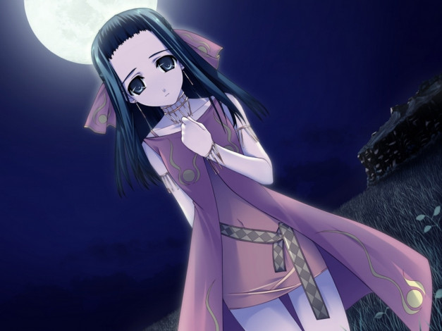 Обои картинки фото аниме, silvery, white