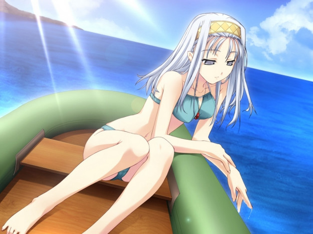 Обои картинки фото аниме, silvery, white