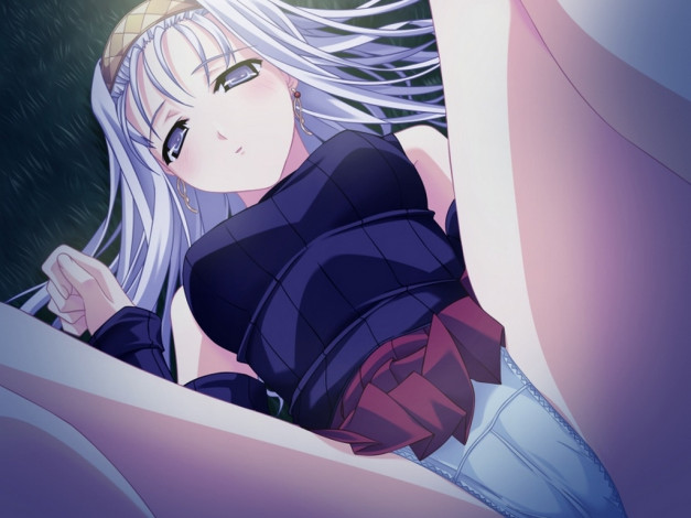 Обои картинки фото аниме, silvery, white