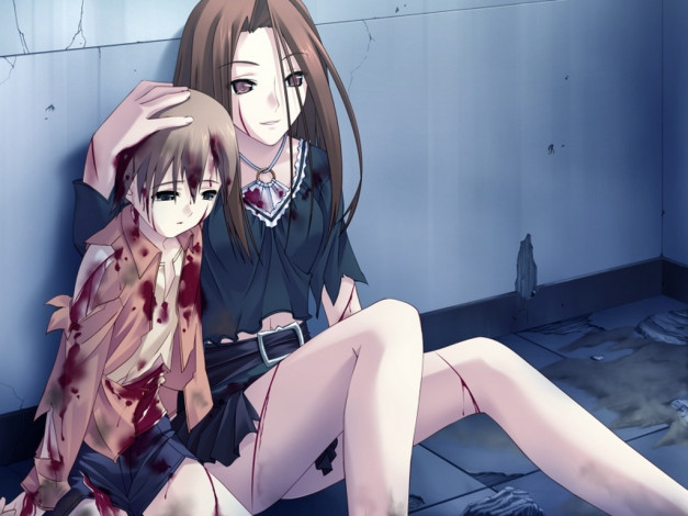 Обои картинки фото аниме, silvery, white