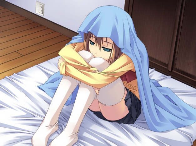 Обои картинки фото аниме, silvery, white