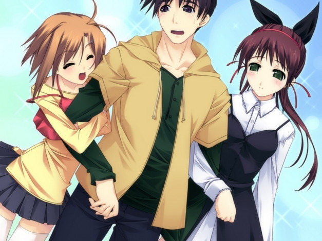 Обои картинки фото аниме, silvery, white