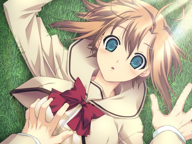 Обои картинки фото аниме, silvery, white