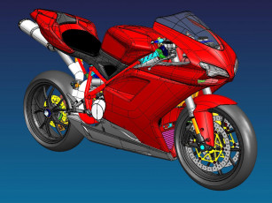 обоя мотоциклы, рисованные