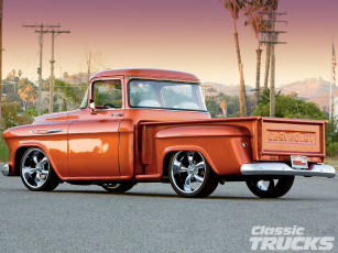 Картинка 1957 chevy 3100 автомобили custom pick up