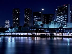 Картинка города огни ночного