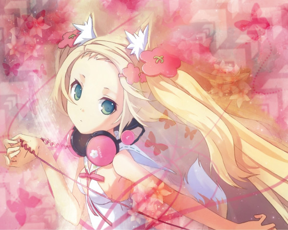 Обои картинки фото аниме, headphones, instrumental