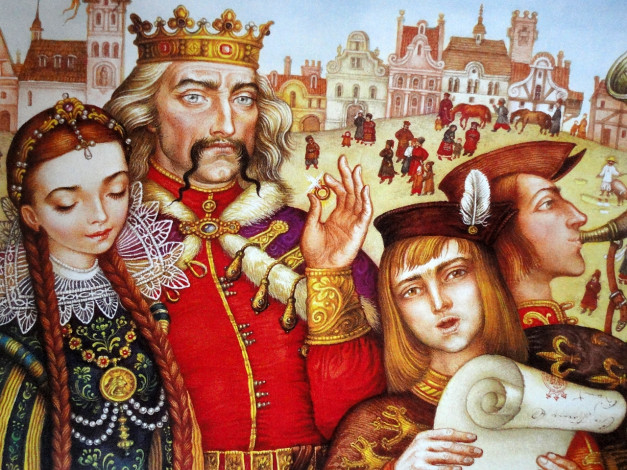 Обои картинки фото екатерина, штанко, иллюстрации, украинским, народным, сказкам, рисованные