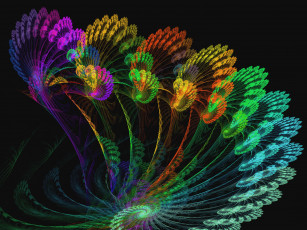 Картинка 3д графика fractal фракталы фон узор