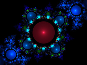 Картинка 3д графика fractal фракталы фон узор