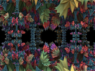 Картинка 3д графика fractal фракталы фон узор