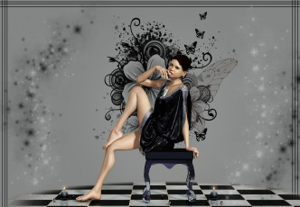 Картинка 3д графика elves эльфы свеча девушка