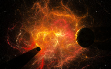 Картинка космос арт звезды туманности планеты