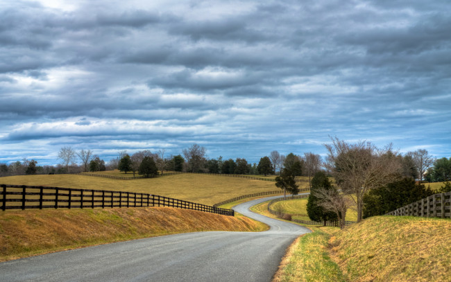 Обои картинки фото природа, дороги, дорога, забор