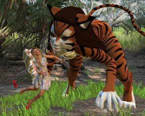 Картинка 3д+графика fantasy+ фантазия девушка существо