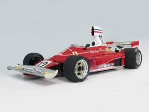 Картинка автомобили ferrari 312 t красныц 1975