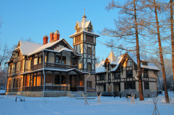 Картинка пушкин+ царское+село города санкт-петербург +петергоф+ россия дома зима снег царское село пушкин