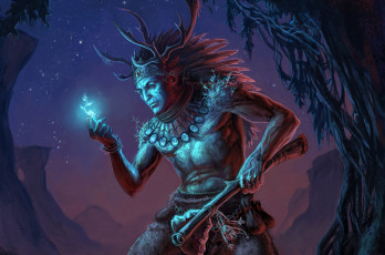 Картинка фэнтези люди рога