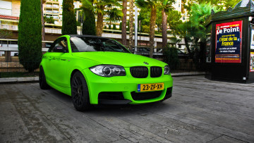 Картинка автомобили bmw coupe m1 green 1 series