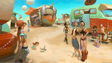 Картинка david+smit фэнтези люди хиппи кемпинг david smit