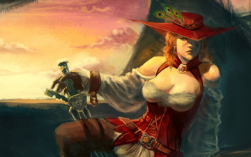 Картинка фэнтези девушки меч