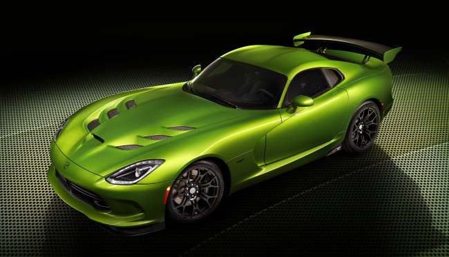 Обои картинки фото 2014 srt viper stryker green, автомобили, dodge, stryker, viper, зеленый