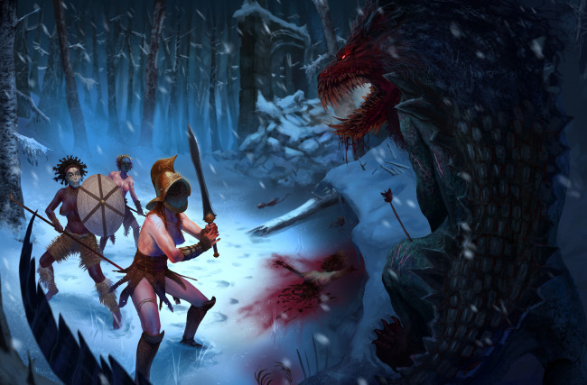 Обои картинки фото фэнтези, существа, меч, щит, шлем