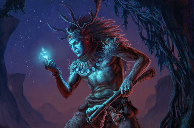 Обои картинки фото фэнтези, люди, рога