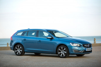 Картинка автомобили volvo v60 d6 hybrid uk-spec 2013г синий plug-in