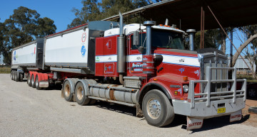 Картинка t650+bdouble автомобили kenworth тягач седельный грузовик тяжелый