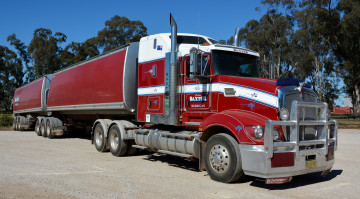 Картинка t609+bdouble автомобили kenworth седельный грузовик тягач тяжелый