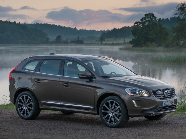 Обои картинки фото автомобили, volvo, темный, 2013г, xc60, d4