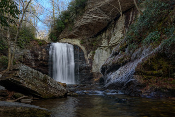 Картинка природа водопады лес река водопад