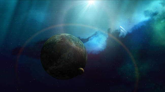 Обои картинки фото космос, арт, планеты, галактика, вселенная, звезды