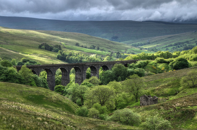 Обои картинки фото природа, дороги, равнина, виадук